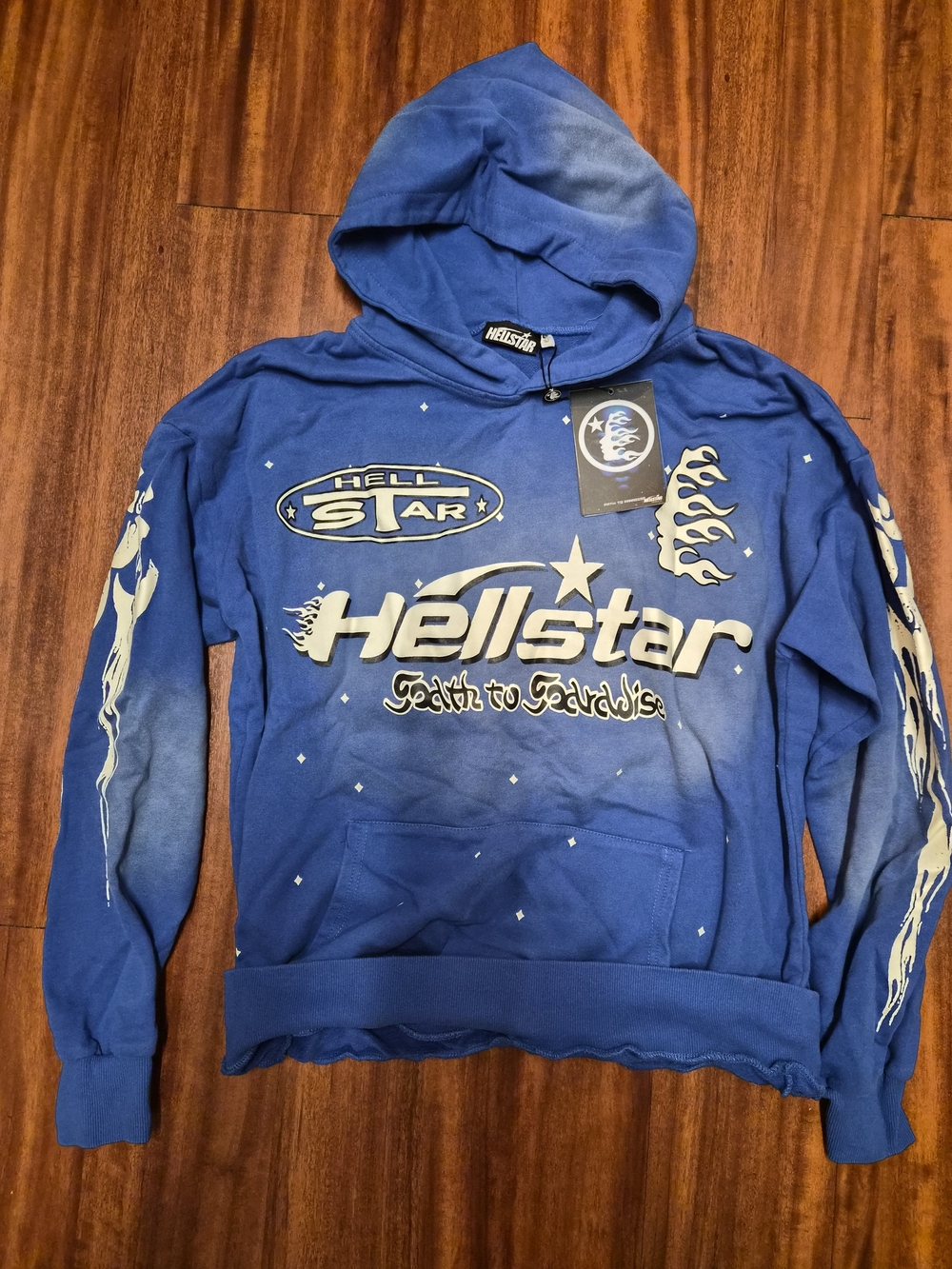 Hellstar Blue Graphic Crewneck Hoodie